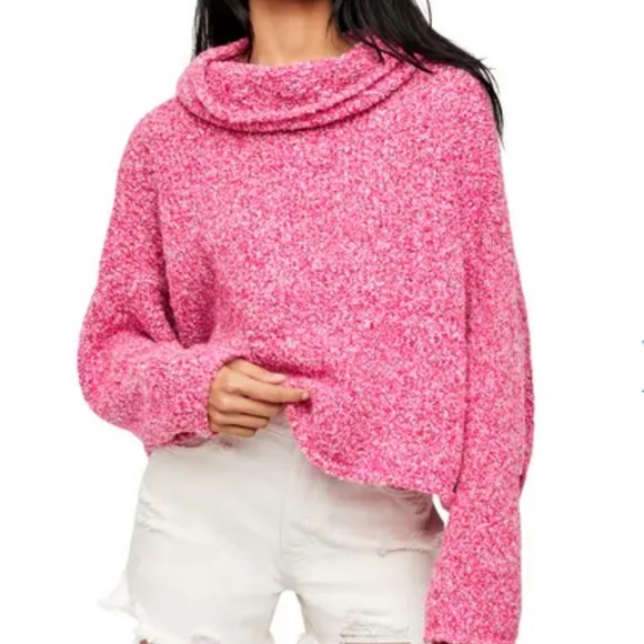 NWT Free People Pink Sweater - Picture 1 of 5